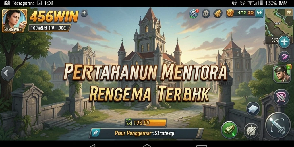 Screenshot gameplay 456WIN menunjukkan aksi menara pertahanan yang mendebarkan.