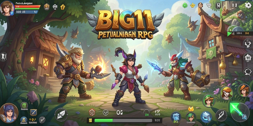 Tangkapan layar dari gameplay RPG yang epik dan mendebarkan.