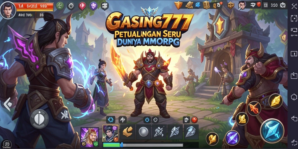 Screenshot yang menampilkan aksi seru dalam game MMORPG GASING777.