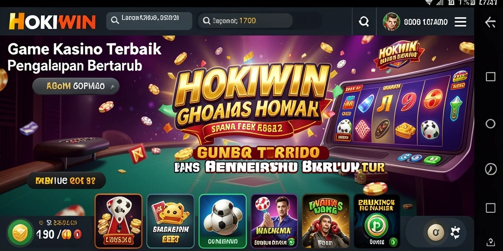 Tampilan gameplay kasino yang mendebarkan dan menarik di HOKIWIN.