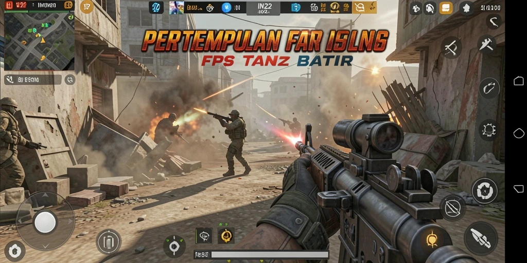 Screenshot gameplay IN22 dengan aksi seru dan grafis menakjubkan.