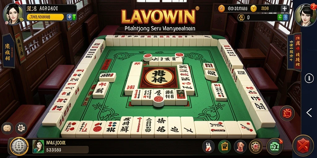 Tampilan gameplay Mahjong yang menarik di LAVOWIN.