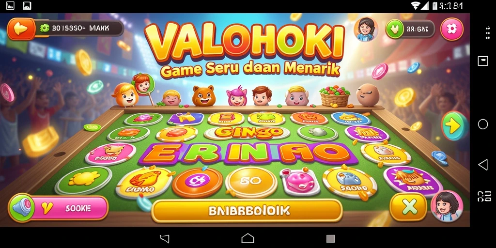 Screenshot gameplay VALOHOKI yang menampilkan keseruan bermain Bingo.